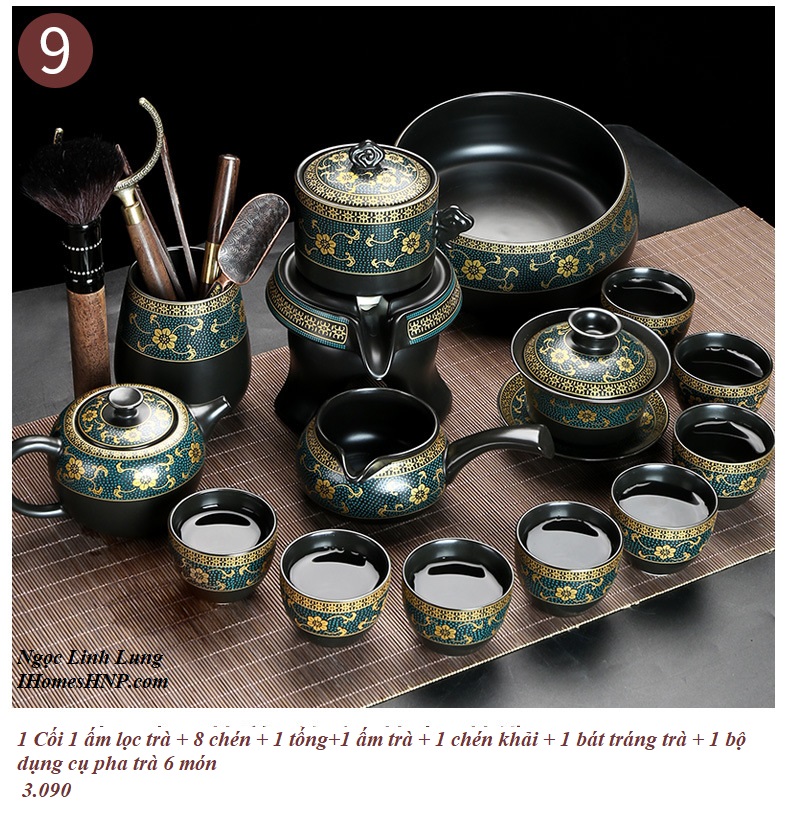 Bộ ấm chén Trà đạo cối xay 360